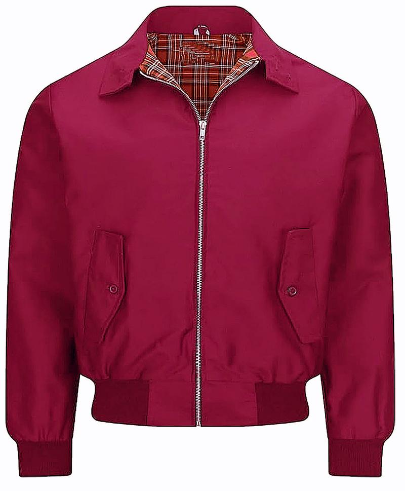 Product Introduction of Marcus Harrington Jacket men Adults Classic Retro Bomber Tartan Lining lightweight Coat Menswear Hem Tops Stylish Ribbed Long Sleeve Collar Casual Outerwear Underwear Longsleeves Beige Plain 8