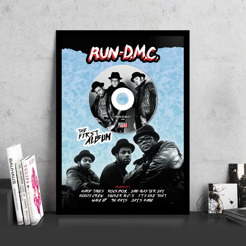 RUN DMC 'RUN DMC' FRAMED CD ALBUM PLAQUE 0