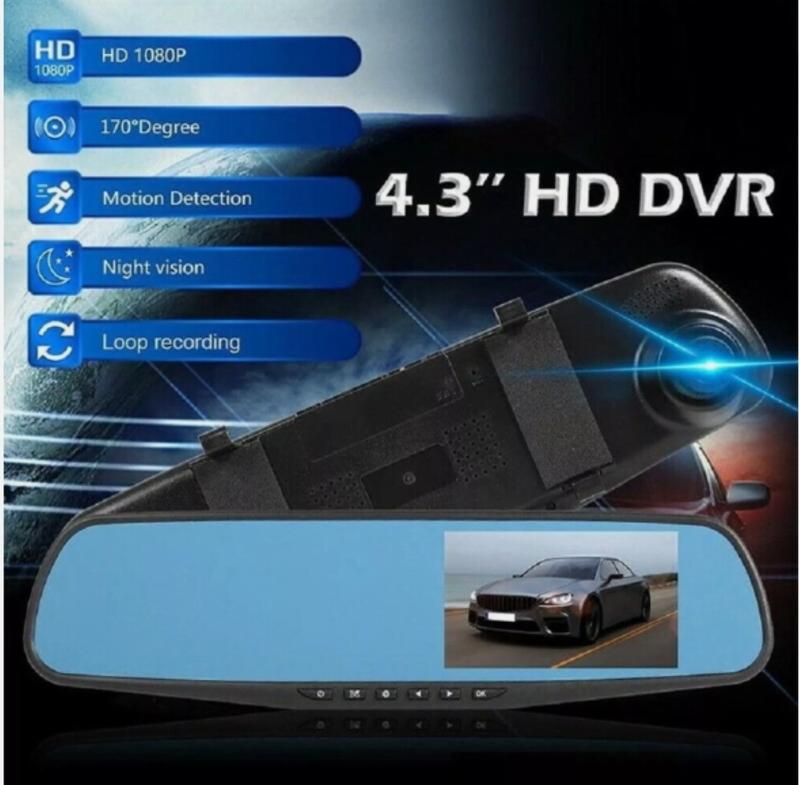 4.3-inch Display 1080P High-definition Dual Camera Driving Recorder With Reverse Image Front And Rear Monitoring, Rechargeable Battery, LCD Display - Ultimate Road Safety Guarantee 4