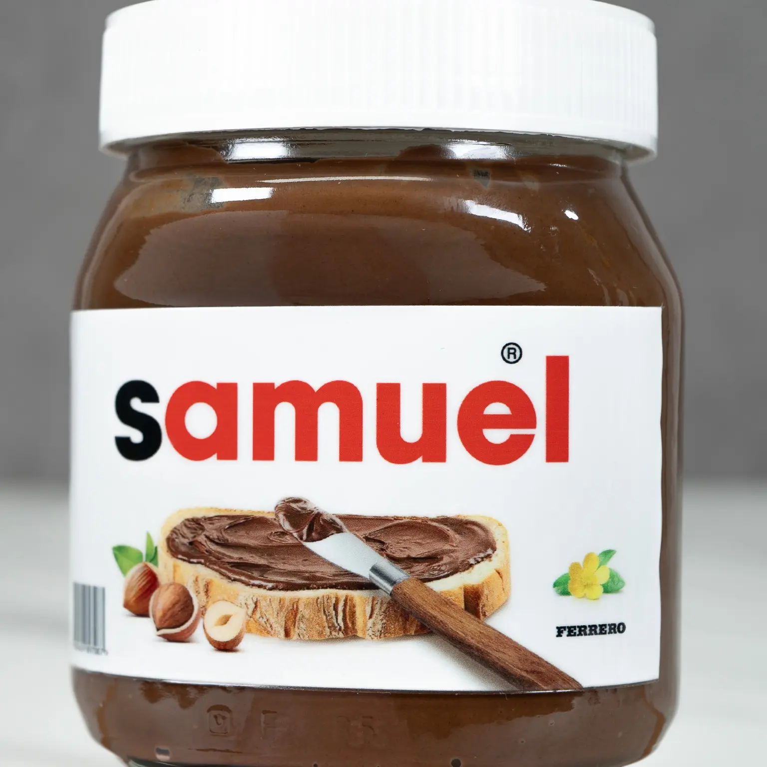 Personalised Chocolate Spread Label Vinyl Sticker Gift Idea, Birthday Anniversary, Fits Most Nutella Jars