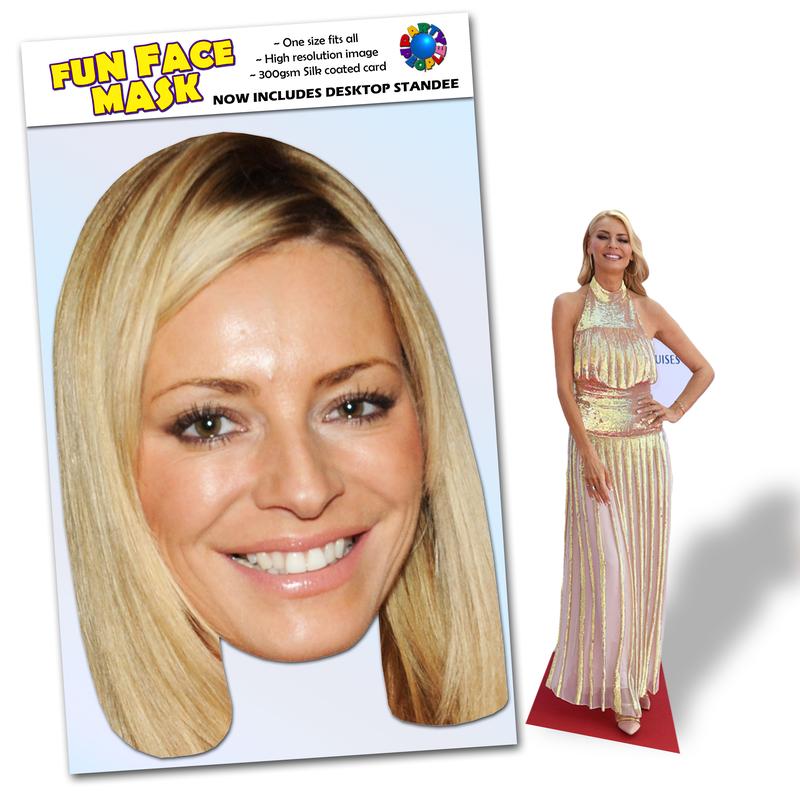 1 x Tess Daly - Celebrity Card Face Mask - Ready To Wear - With optional Desktop Standee 2