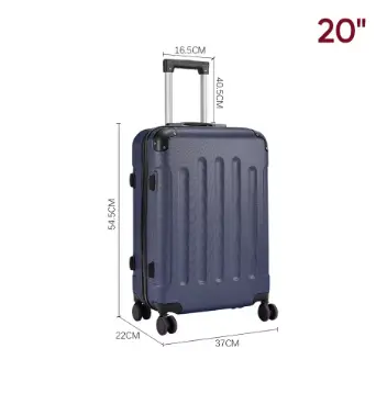 Blue Modern Hardside Spinner Suitcase with Combination Lock 20" - Durable Material for Modern Travelers 5
