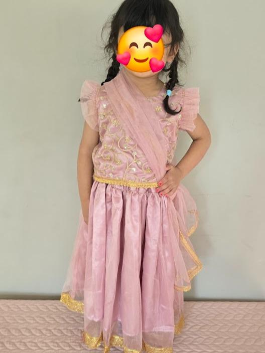 girls lehnga choli kids dress in pink long bollywood skirt dress pakistani girls traditional 1
