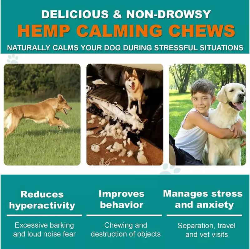 Product Introduction of 110x DOG FOOD Hemp Chews Calming Chews for Dogs ANXIETY RELIEF TREATS - CHICKEN 6