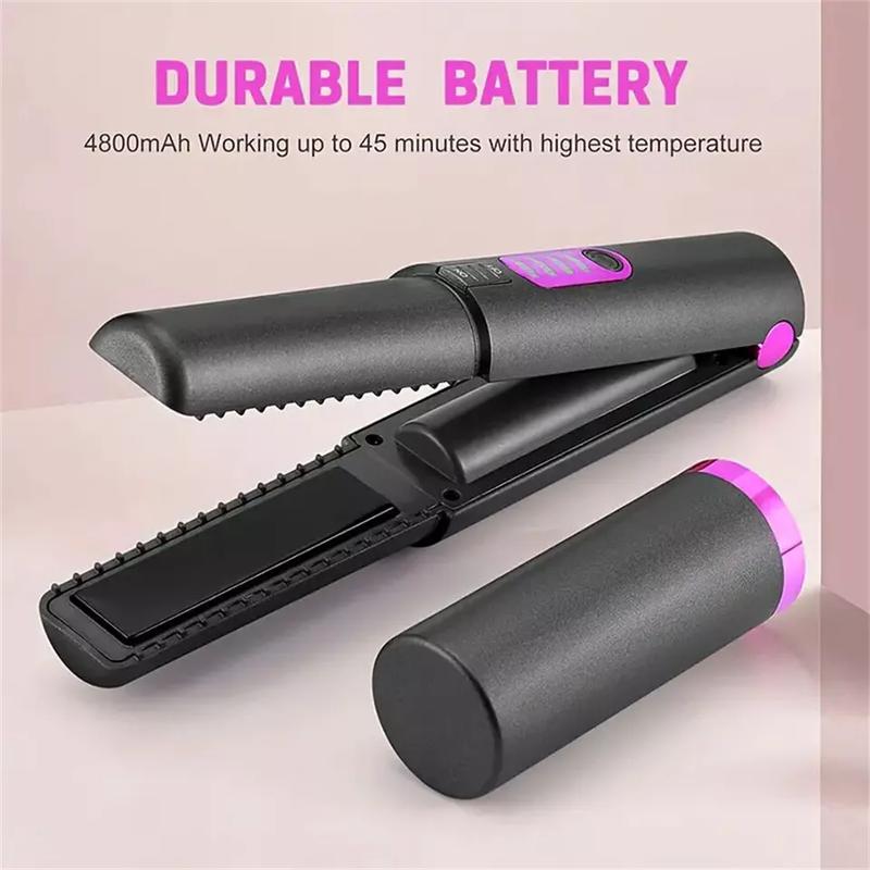2-in-1 Cordless Portable Hair Straightener & Curler – Wireless Styling Pocket straightener Lightweight Comfort 8