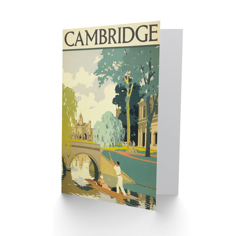 Artery8 Travel Tourism Cambridge England River Punt Goodbye Card 1