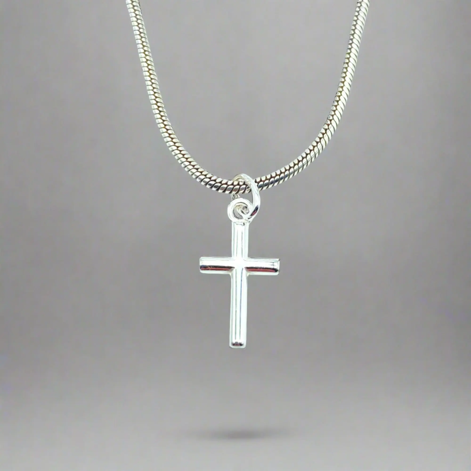 Sterling Silver Necklace with Cross Pendant