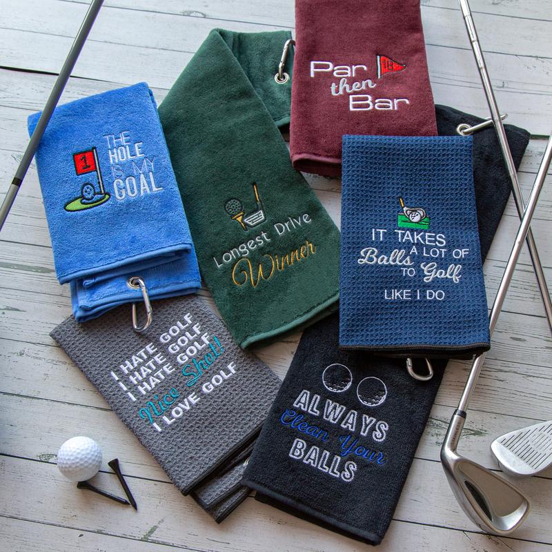 Aztex Tri-Fold Golf Towel With Novelty Logo 1