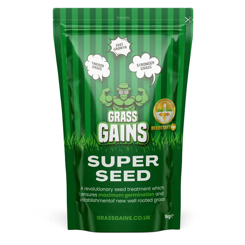 Grass Gains Super Seed with Headstart Gold Coating 1kg 1
