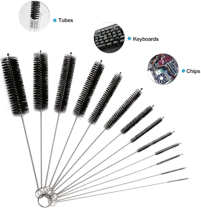 Bottle Cleaning Brushes, 13 Pcs Tube Brush Nylon Bottle Pipe Cleaner Set for Bottle Glasses Straw Cleaning 1