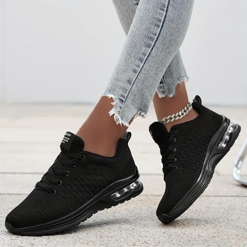 Women's Mesh Breathable And Shockproof Air Cushion Sports Shoes, Lightweight Non-slip Travel Shoes 2