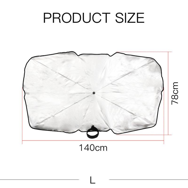 FONOK Car Foldable Windshield Sunshade Front Window Cover Visor Sun Shade Umbrella UK 8