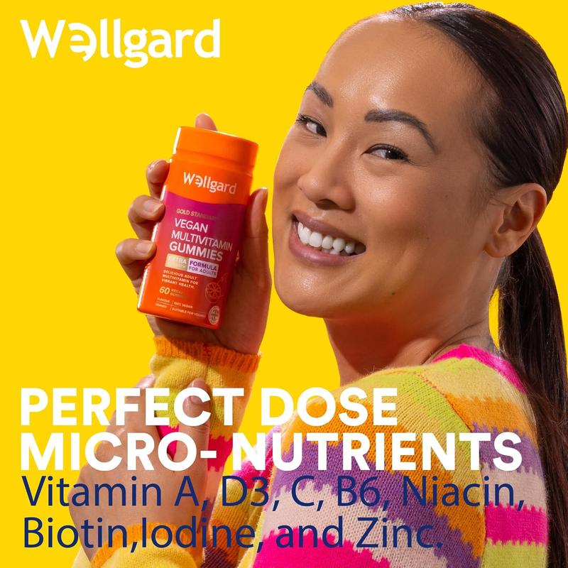 wellgard fibre gummies - Vegan Multivitamin Gummies by Wellgard - Chewable Multivitamins Adults, 60 Vitamin Gummies, Orange Flavour (Adult Gummies) 5