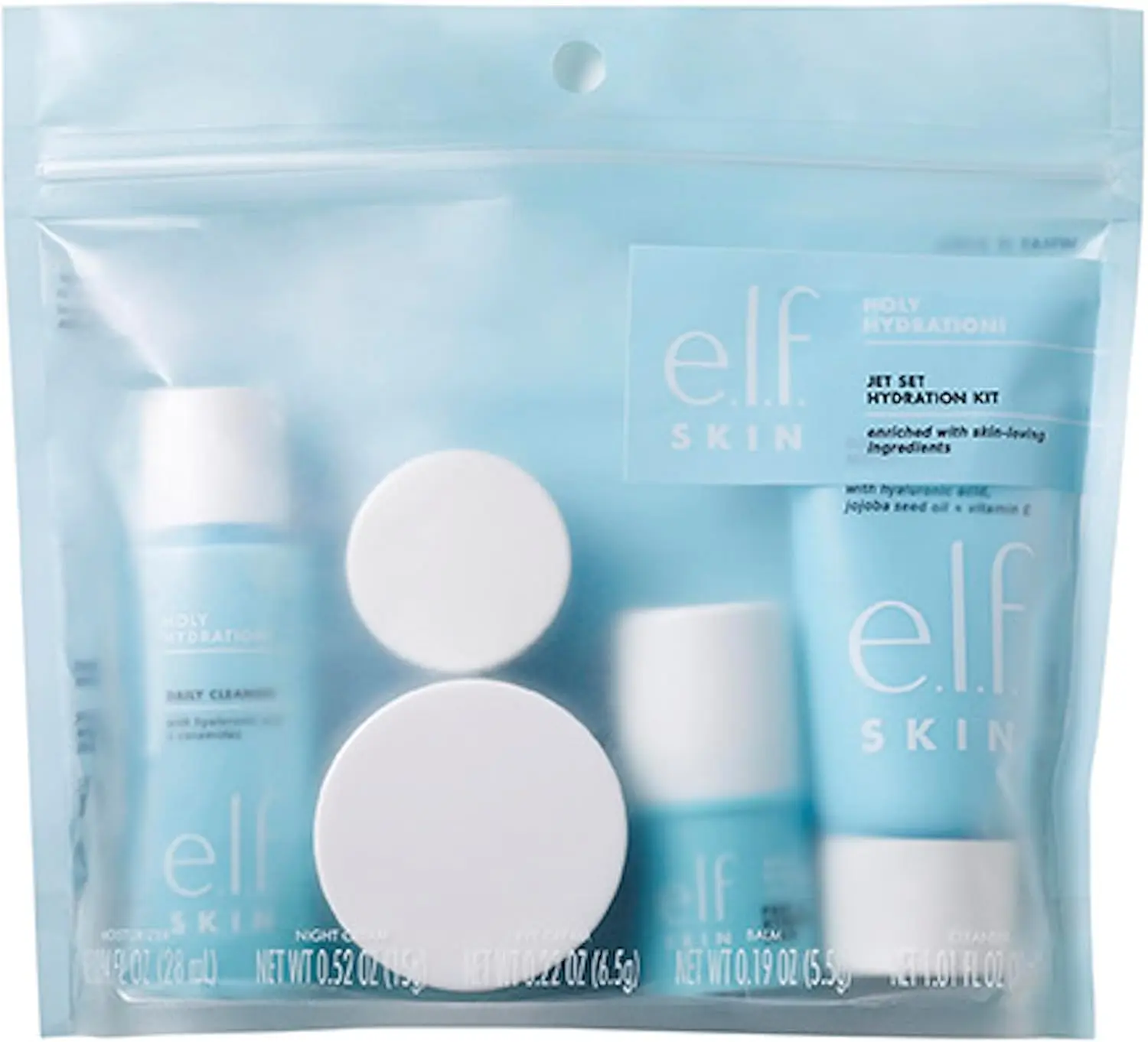 SKIN Jet Set Hydration Kit, Travel Friendly Hydrating Skincare Set, Face Cleanser, Balm, Moisturiser, Eye Cream and Night Cream, Vegan and Cruelty-Free