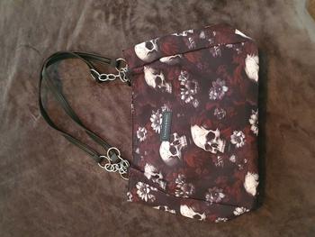 Product Review of Women's Punk Style Skull & Floral Pattern Tote Bag, Fashionable Shoulder Bag for Daily Life, Casual Trendy Versatile Goth Commuting Bag from N**. 0