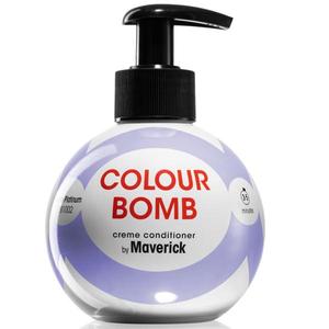 Colour Bomb by Maverick White Platinum (Light Blonde) 250ml Colour Depositing & Creme Conditioning Hair Mask, Colour Conditioner Temporary Colour Refresh, Haircare Treatment, No Mix, Vegan Friendly, No Ammonia Peroxide