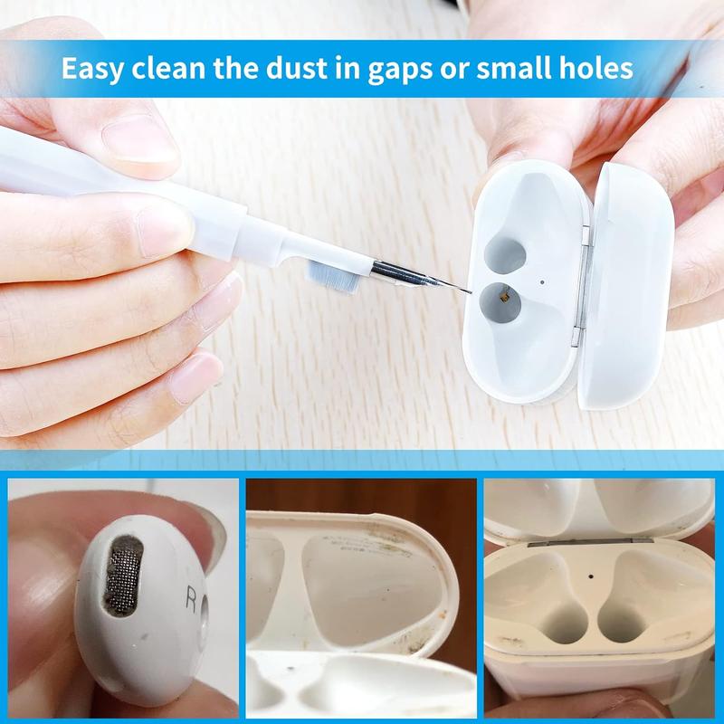 Multifunctional Advanced Airpod Cleaning Kit for Earbuds, Keyboards and Phones Accessories Metal Bluetooth Detachable Devices Electronic Shell Sponge 2