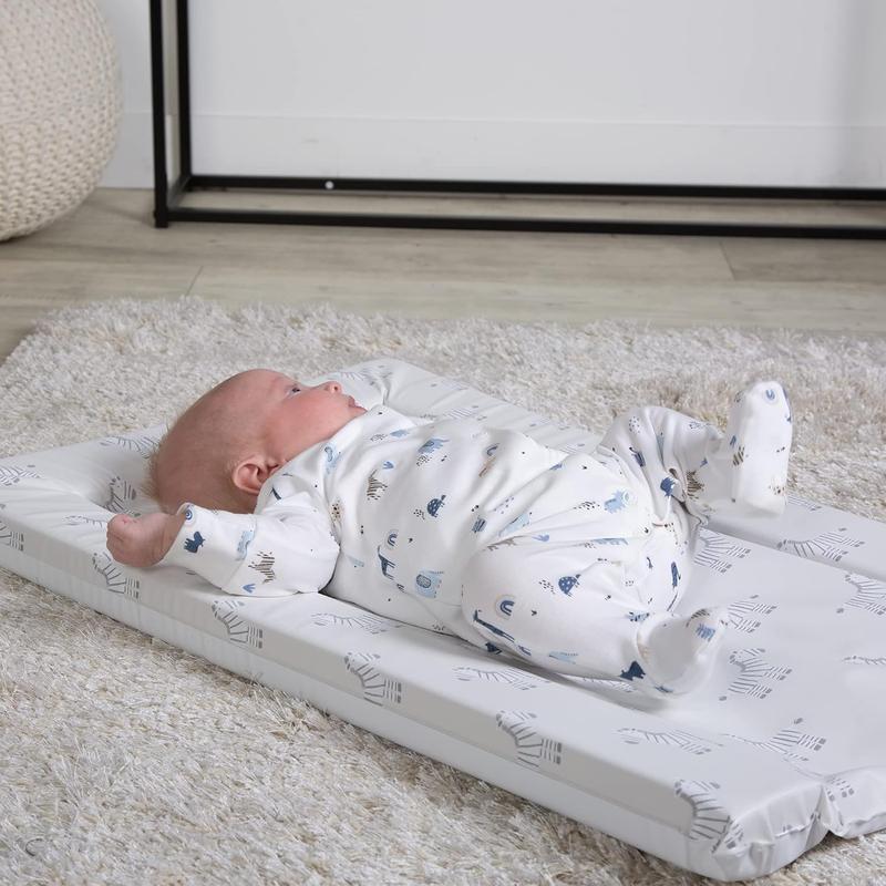 Red Kite Changing Mat Tree Tops. Unisex Baby Changing Mat (74 x 48 x 3.5cm) with Animal Pattern Design and Raised Padded Edges (White/Grey Zebra Design) 5