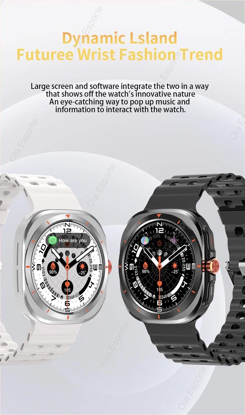Product Introduction of New Galaxy Watch 7 Ultra Smart Bracelet Men GPS Trackr NFC HD Touch Screen Bluetooth call Health Monitor Smartwatchs For Samsung 36