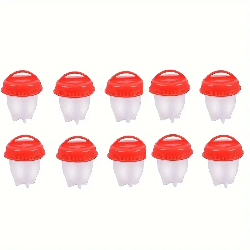 4/10pcs Cooking Egg Boiler Egg Steamer Non-Stick Silicone Egg Cup High Temperature Resistant Egg Steamer Kitchen Tools Utensils 6