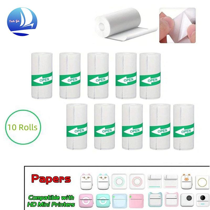 Product Introduction of 【UK SELLER Delivered with in 48H】5/10 Rolls Mini Pocket Printer Sticker Paper for Bluetooth Portable Printer Peripage, Self-Adhesive Mini Printer Paper-57x25mm 7