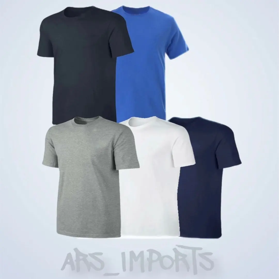 Mens New Plain Crew Neck Soft Cotton Gym Casual Short Sleeve T-shirt Tee S-XL  Shortsleeve Menswear Top Classic Day Streetwear Tshirt Tropical Crewneck