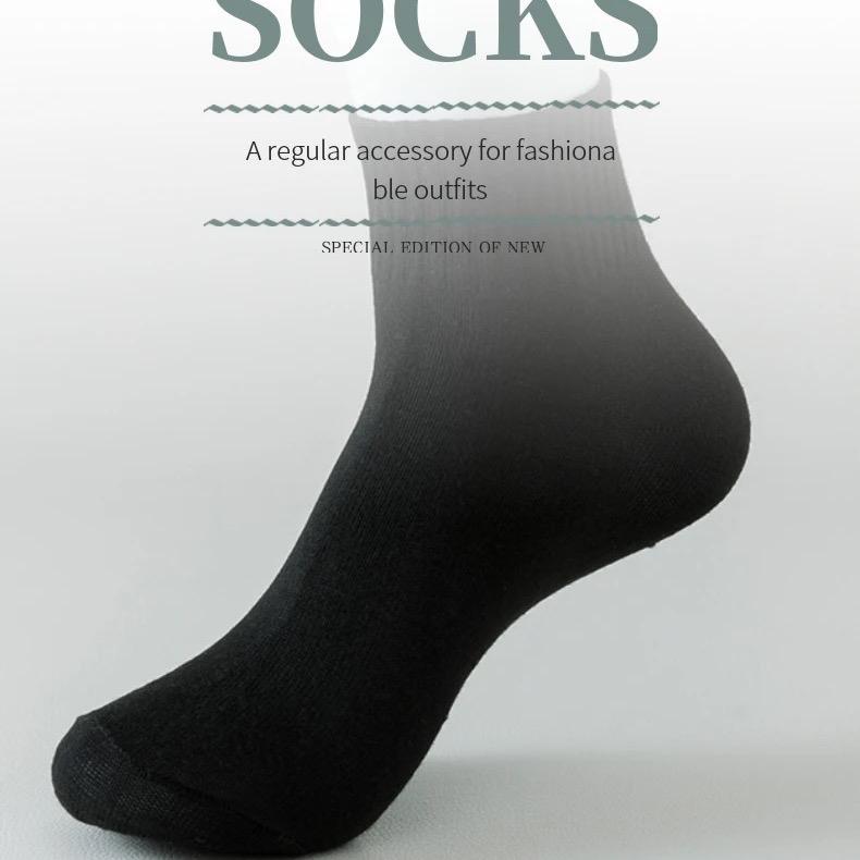 Unisex Socks Cotton Business Mid Length Soft and Warm Autumn/winter Solid Color Casual Socks Plain black plain white socks  Spandex pair of Menswear 6