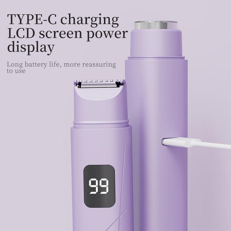 Double headed private hair shaver for women, comfortable electric hair removal knife, waterproof, full body private hair shaver, no black spot armpit hair removal device, a must-have tool for both men and women 6