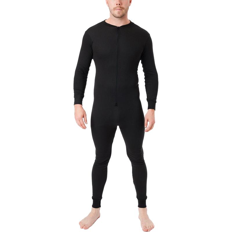 Mens Adults Thermal Underwear Onesie Thermal All In One Overall Body Suit Long Cotton Menswear 1
