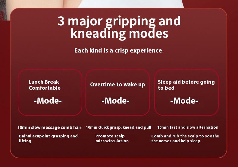 Product Introduction of Multi-function Massage Comb,Electric Hair Oil Comb and Scalp Massager in One, A Vibrating Head Massager for Scalp Cleaning, A Hair Scalp Massager with IPX7 Waterproof Function, Wireless and Portable,Scalp&Hair,Head Massage,  Home Relaxation 12
