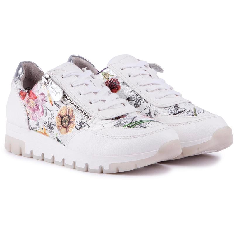 Jana Side Zip Flower Trainers 1