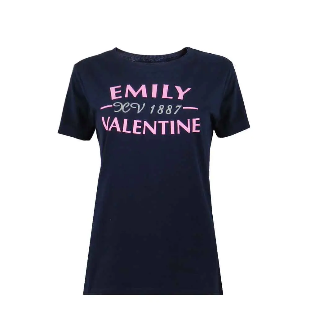 Vintage Women's Rugby T-Shirt Emily Valentine Navy