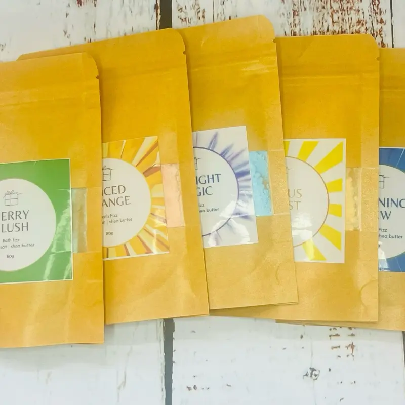 Mini Sample Box with Wax Melt, Bath Fizz, Body Balm, and Socks - Shea Butter  Skincare 7