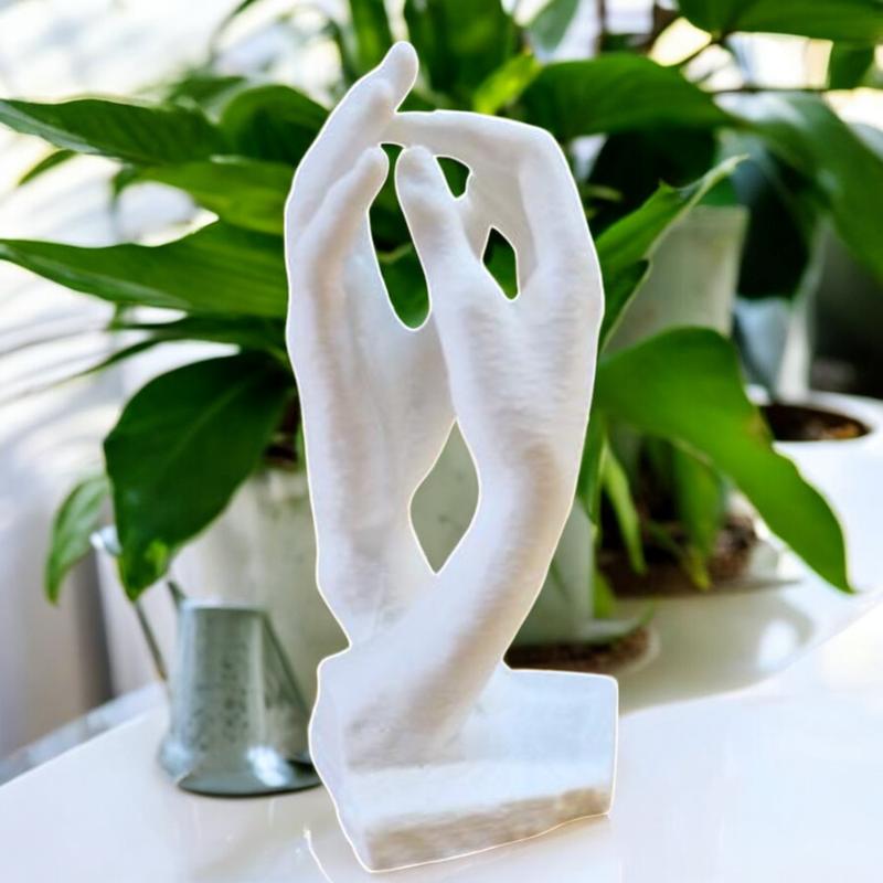 Eternal Touch Sculpture 3D Printed Male Female Hands Elegant Modern Art UK Made Home Décor Artistic Decor Artwork Ornaments Room 3