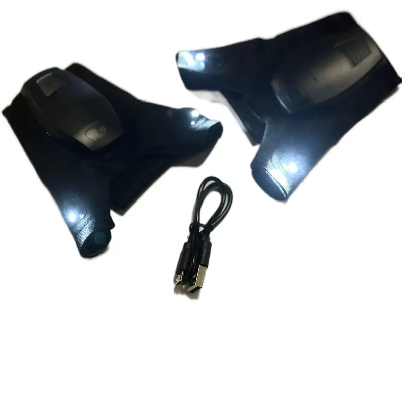 Waterproof LED Fingerless Flashlight Gloves - Practical and Durable for Outdoor Activities 0