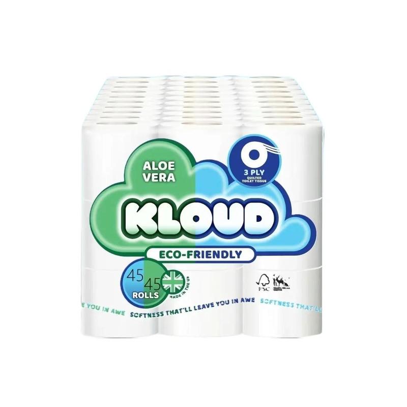 KLOUD 90 TOILET ROLLS  BEST VALUE/90 Toilet Rolls/Bulk Buy Mixed Scented /3PLY/10x9pk + 20 FREE Heavy Duty Bin Liners  (KLOUD) Eco-friendly Family bundle 4