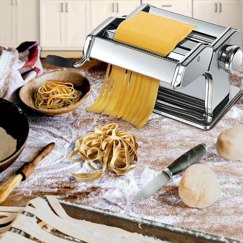 Pasta Maker - Durable and Versatile Machine for Homemade Pasta - Adjustable Thickness Settings, Easy Crank Handle, and Timeless Design - Perfect for Creating Restaurant-Quality Pasta at Home 1