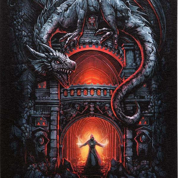 19x25cm Dragon's Lair Canvas Plaque by Spiral Direct - Gothic Supernatural Decor Gift Poster Artwork Decoration Artistic Wall Ornaments canvases home room Print 1