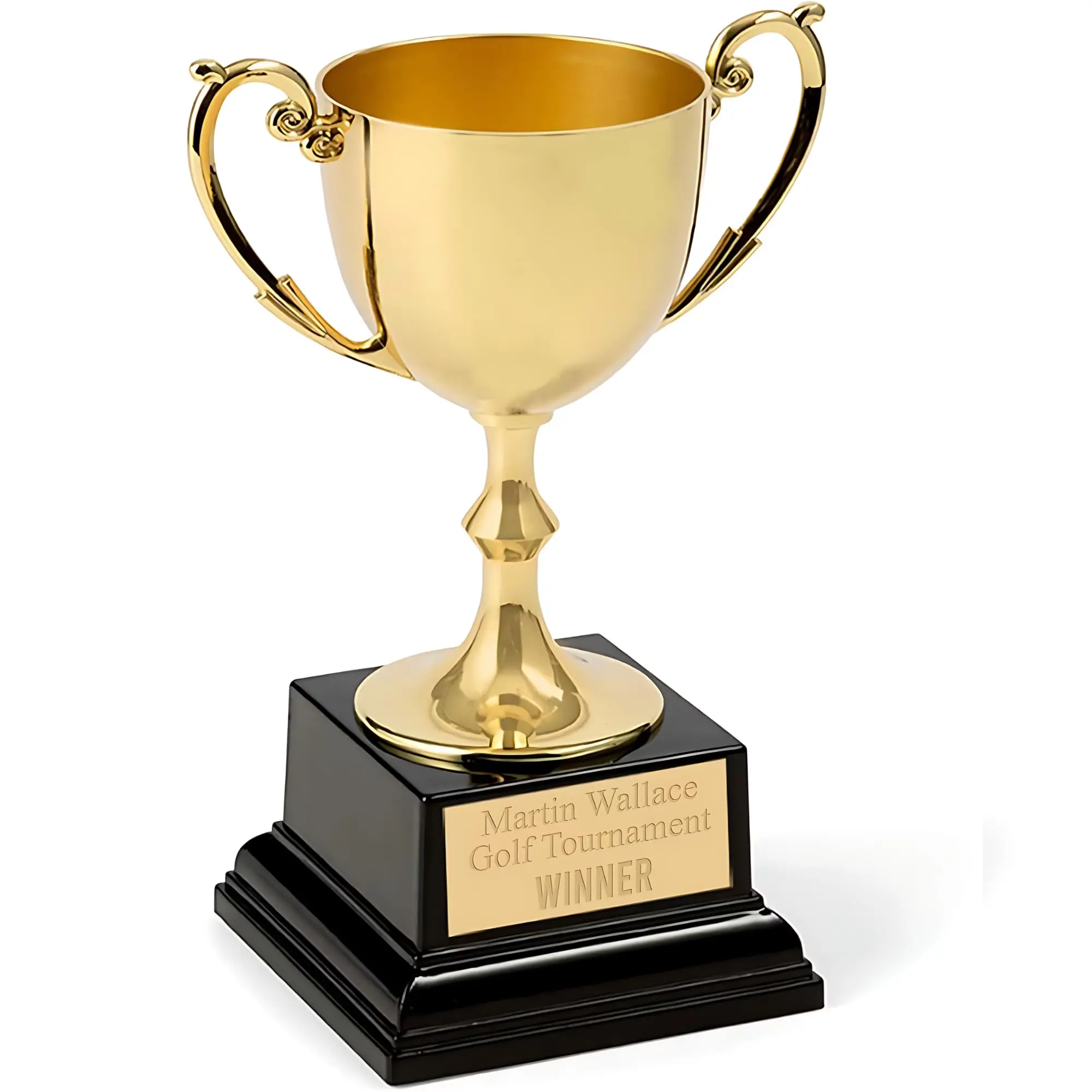 EIO Gifts Personalised Gold Cast Recognition Cup Trophy/Award, with Custom Engraving Ideal for Ceremonies or Competitions. - 7 Sizes To Choose From (10 3/4” (273mm))