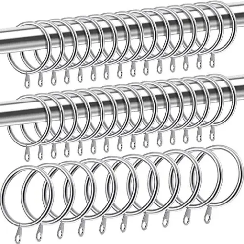 12 Pack Metal Curtain Rings Heavy Duty For Rods Poles Voile Hooks 30mm Diameter 5