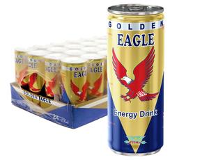Golden Eagle Energy Drink Cans Pack of 24 x 250ml - Refreshing Carbonated Beverage with Caffeine and Taurine
