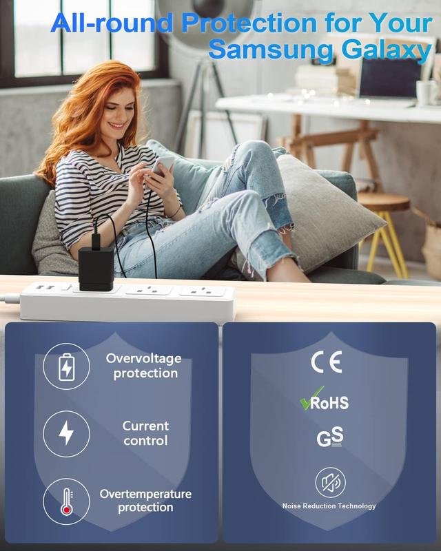 45W USB C Charger PPS Super Fast Charger 2.0 for Samsung Galaxy S24 Ultra/S24+/S24/S23 Ultra/S23+/S23/Tab S8 Ultra, Google Pixel 8 Pro, iPhone 14 Pro Max 3