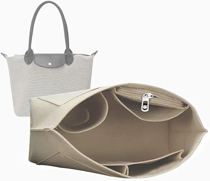 Felt Insert Bag for Longchamp Handbags - Travel Purse Organizer & Makeup Bag Divider 2