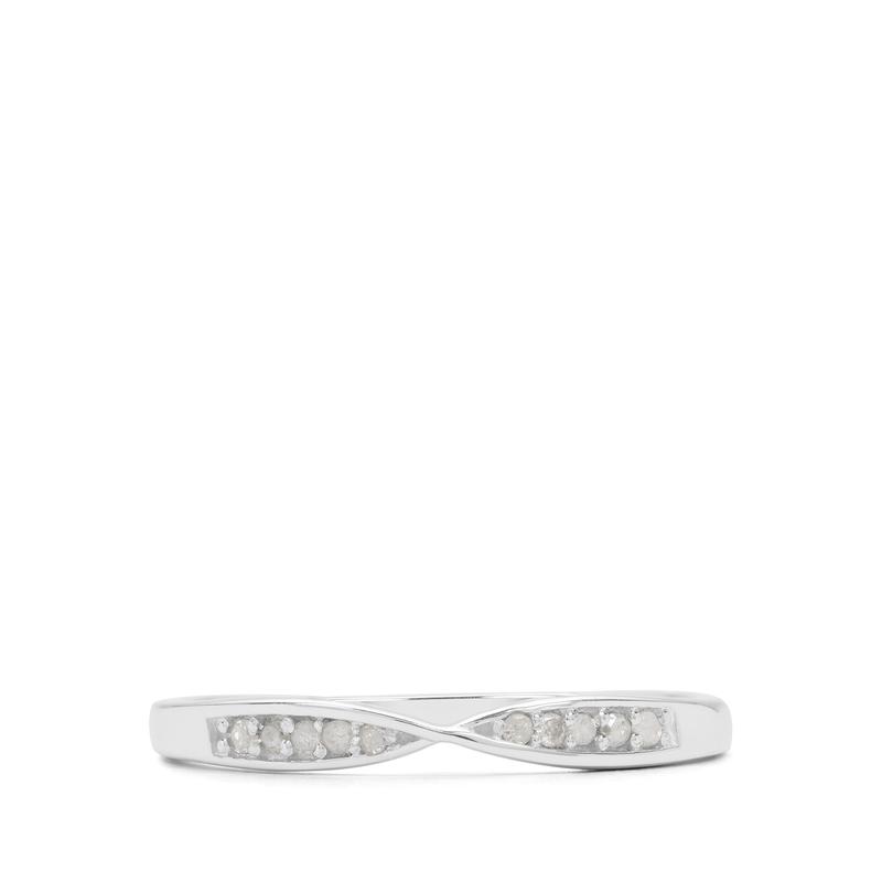 Dainty Diamonds Sterling Silver Twist Ring 0