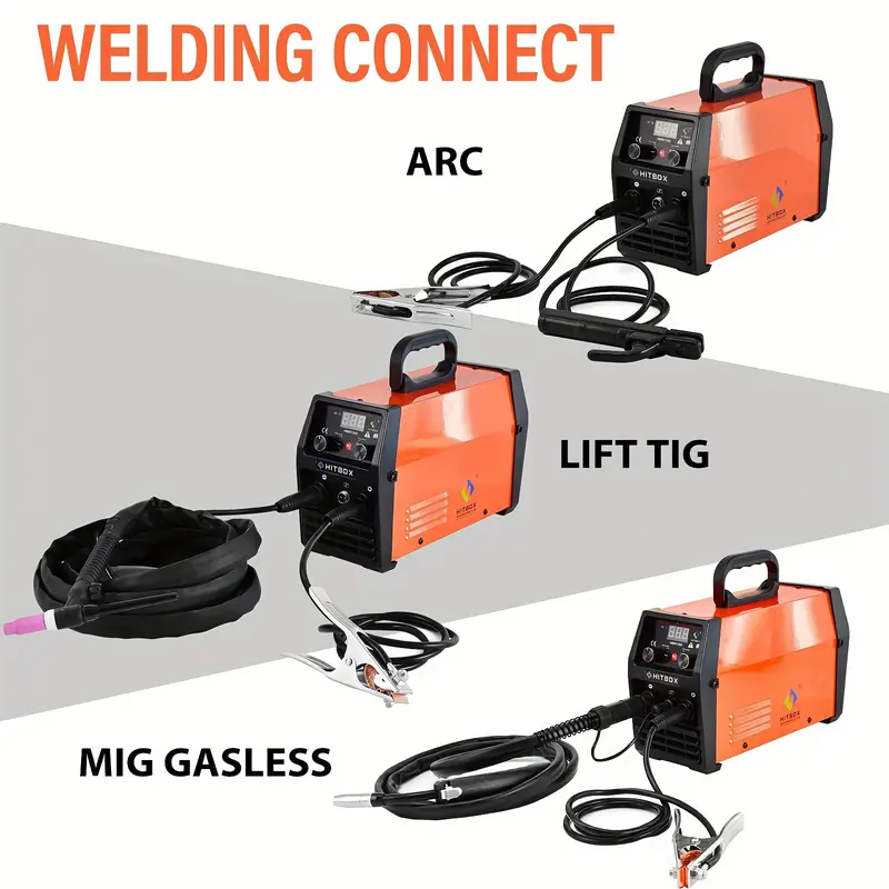 3in 1 MIG Welder Flux Core Wire 110V/220V MMA/TIG/MIG Welding Machine HITBOX 2