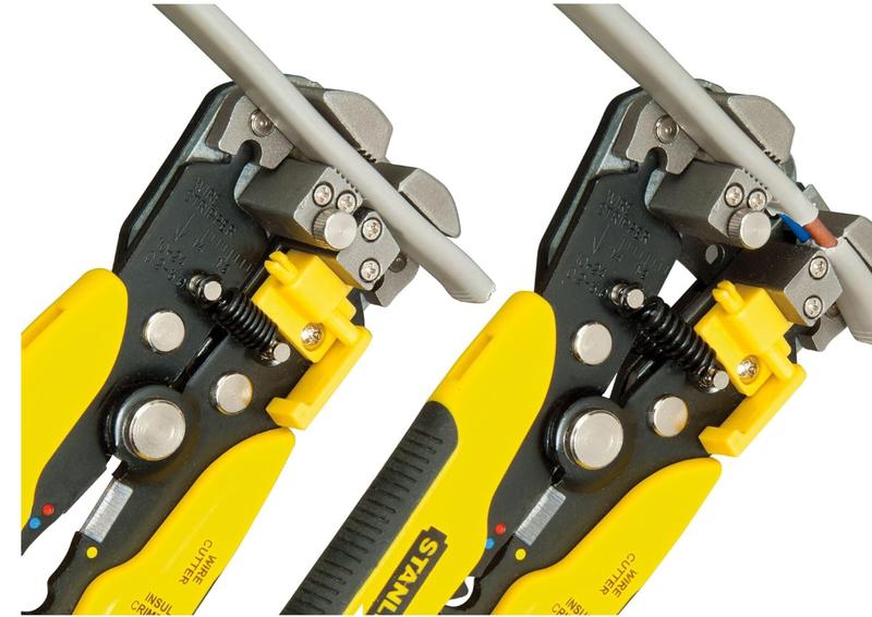 Product Introduction of STANLEY FATMAX Automatic Wire Stripper, Strips 10-22 AWG wire with Spring loaded handles, Comfortable grip annd Adjustable wire stop 3
