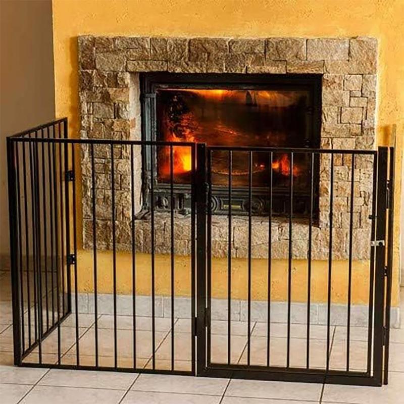 Freestanding/Wall Mountable Panel Safety Gate Nursery Guard Fire Guard Fire Place Screen 0
