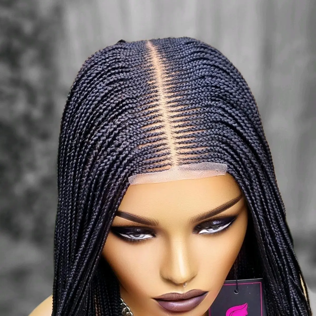 Glueless Closure Kim K Braided Wig by Eminadohair
