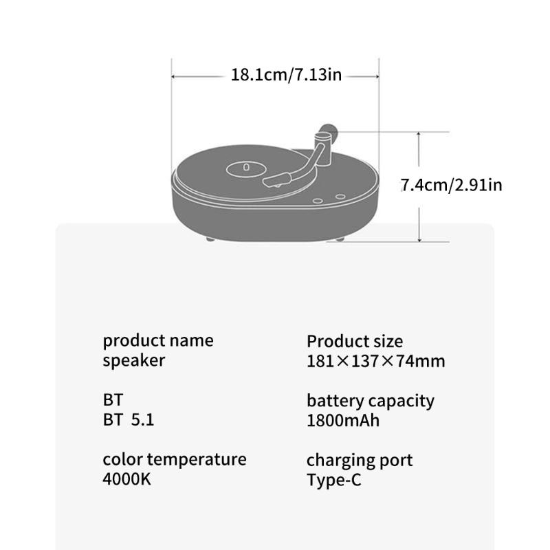 Phonograph Bluetooth-compatible Speaker Wireless Night Lamp Home Creative Aromatherapy Audional System Atmosphere Light 4