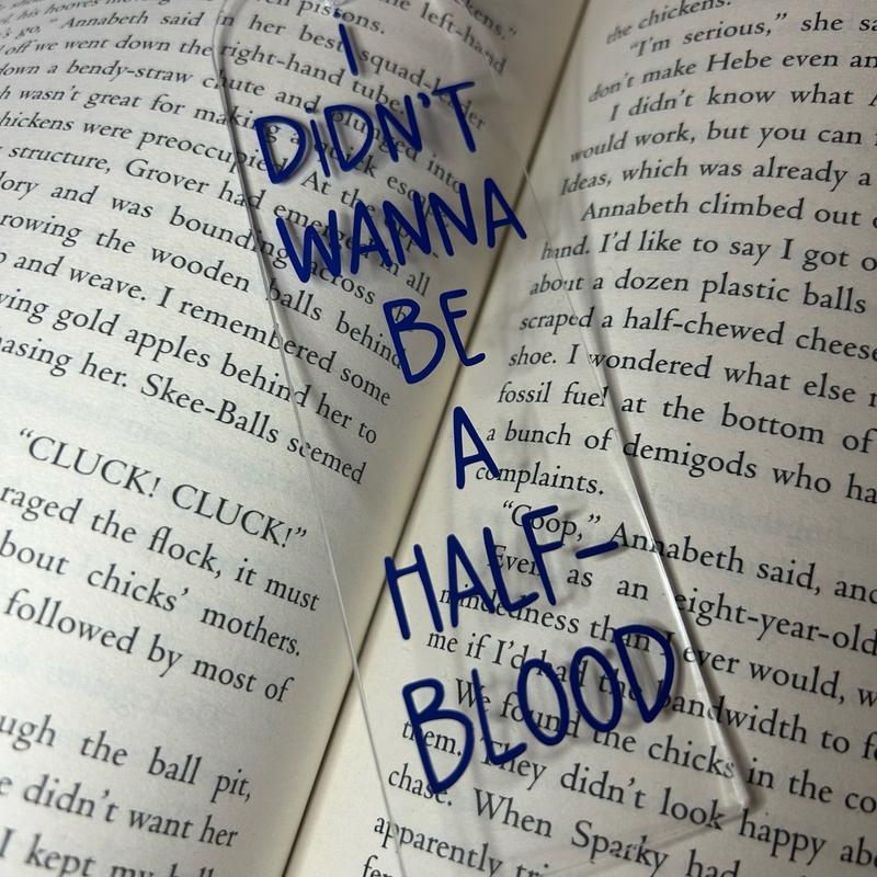 Half-Blood Bookmark | Lightning Thief Musical Inspired | Percy Jackson | Theatre Gifts | Musical theatre bookmark | Book Gift | book  life 0